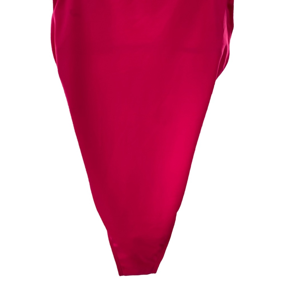 VERSACE NEW Vita Logo One Piece Swim Suit Tropical Pink & Dark Orchid Size XS - Picture 5 of 9